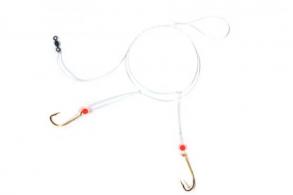 Sea Striker Porgy Hi-Lo Rig, Red Beads Sz4 Gold Bait Holder Hooks - N8461-4G