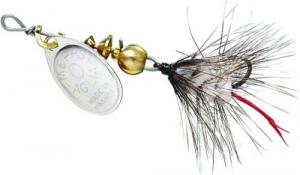 Mepps Aglia Spin Fly Wooly Worms Silver White 1 1/2oz - B0W S-W