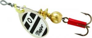 Mepps Aglia Spinners- Plain- Sizes #1, #2, And #3 Blk Wht Sil - B0 S/BW