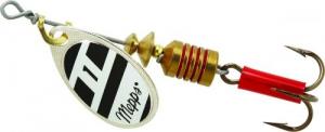 Mepps Aglia Spinners- Plain- Sizes #1, #2, And #3 Blk Wht Sil - B1 S/BW