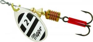 Mepps Aglia Spinners- Plain- Sizes #1, #2, And #3 Blk Wht Sil - B2 S/BW