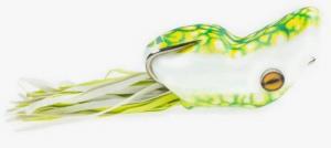 Scum Frog Popper Topwater Frog, 2", 5/16 oz, Natural Green & Yellow - SFP213