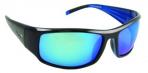Sea Striker Thresher Sunglasses Black/Blue Mirror Lenses Polarized - 273