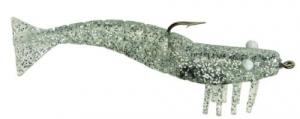 DOA Shrimp Lure, 3", 1/4oz Clear/Silver Glitter - FSH3-314