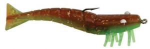 DOA Shrimp Lure, 3" Carb Rootbeer/Green - FSH3-3P/386