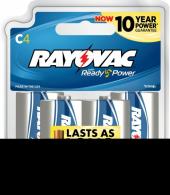 RAY-O-VAC ALKALINE BATTERY C 4PK - 814-4B