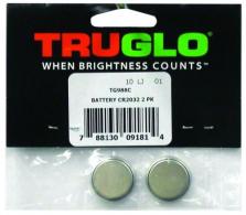 2 Pack Truglo CR2032 Battery For All Red Dot Sights and Illuminated Scopes 
