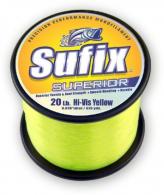 Sufix Superior Monofilament 20lbs Test 670yds Yellow Fishing Line - 638-120
