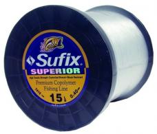 Sufix 647-515 Superior Monofilament 15lbs Test 7410yds Clear Fishing Line - 647-515