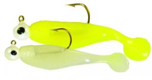 Texas Tackle Factory Double Shad Rig Glo White Chartreuse 1/8 oz - DSS18P-9