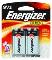 Energizer Max Alkaline 9V Battery 2pk - 522BP-2