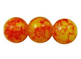 Hevi-Beads Marble Roe Yellow 15pk Beads - MRY-7