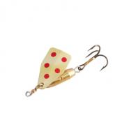 Jake's Stream-A-Lure Spinner, 1/6 oz, Sz 8 Hook, Gold with Red Dots