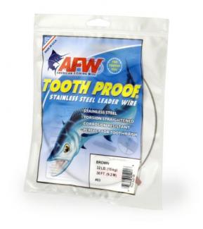AFW #5 ToothProof Stainless line-44lb, 30ft, camo brown - S05C-0