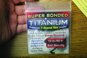 Titanium Single Strand Leader With Ball Bearings - 12/40TTS