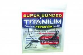 Titanium Single Strand Leader With Ball Bearings - 12/100TTS
