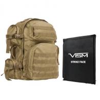Ncstar Tactical Backpack With 10"X12" Level Iiia Soft Ballistic Panel/ Tan - BSCBT2911-A