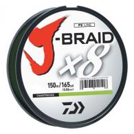 J-Braid 8X Braid Chartreuse 150m - JB8U8-150CH