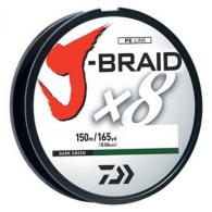 Daiwa J-Braid 8X Braided Line - JB8U10-150DG
