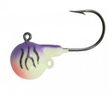 Fire Ball Jig - 1/16 Oz, 1/0 Hk Uv Purple Tiger 5/Cd - FB2-5-46