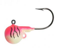 Fire Ball Jig - 1/4 Oz, #2/0 Hk Uv Pink Tiger 4/Cd