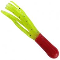 Southern Pro Lit'l Hustler Tube Lure, 1 1/2", Red/Chartreuse Sparkle. 10/Pack - 1.5-10-LH33