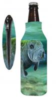 Marine Sports Manatee Zipper Bottle Coolie Seascape Insulated Can / Bottle Kooler and Holder