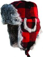 Buffalo Plaid Alaskan Fur Hat Medium