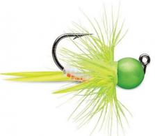 VMC Tungsten Bullfly Jig 1/16 oz #8 Hook Green Orange Glow 2pk - TBFJ116GOGL