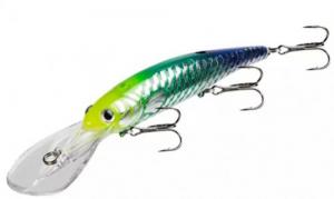 Bandit Generator Chrome Series 4 5/8" Chrome/Yellow/Green Blue 3/4 oz #4 Hooks - BDTDGENG55