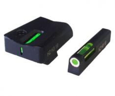 HiVis Litewave H3 Express Sights For Glock 9/40/.357 Tritium Fiber Optic Sights Steel Black