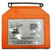 Scaffs License Holder, Clear wtih Florescent Orange Back - 5F