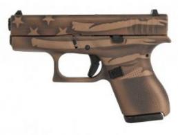 Glock G42 380 3.25 BatwrnBrnz Dist Flag