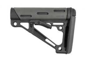 Hogue OverMolded Collapsible Buttstock Gray fits Mil-Spec Buffer Tubes - 15540
