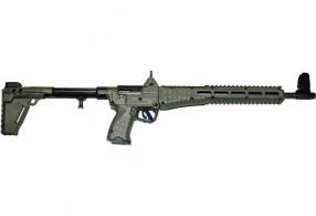 Kel-Tec SUB-2000 9mm 10rd 16 Barrel, Ghost Ring Sight, Blue/Green Syn, Foldable, For Glock 19 Mag