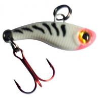 Kenders T15-3 T-Rip Tungsten Mini Vibe Lure White Tiger Glow 1/2" - #16 Treble Hook - T15-3