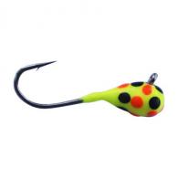 Kenders TK121410 4mm - #10 Hook Glow Spotted Chartreuse Orange Black Tungsten Jig - TK121410