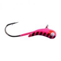 Kenders 4MM #10 Hook Glow Pink Stripe Kanoe Tungsten Jig - 376-10