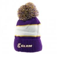 Clam Purple/Gold Pom Hat - 16209