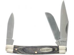 Old Timer Heritage Series Middleman 340T 2" 2.40" 1.70" Folding Clip/Sheepsfoot/Pen D2 Steel Blade 3.70" Black Wood La - 1149100