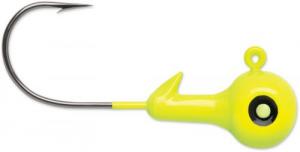 VMC Hard Ball Jig, Sinking 1/8 oz, #1/0 Hook, Chartreuse, 4pk - HBJ18-CH