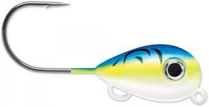 VMC Hover Jig #2 Floating, #1/0 Hook, Blue Fire UV - HVJ#1/0BFU