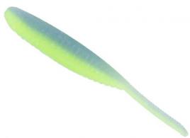 Yamamoto 3" Shad Shape Worm, Chart/Electric Blue - YAM-68JR-10-9007