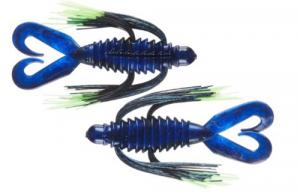 Tightlines UV Whisker Big'N Bug 4" - Blue Black Swirl Chartreuse Tip - BBS-WBNBR-CTIP