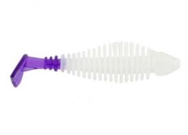 Matzuo Gaikotsu 2.5" Ribbed Swimmer 8pk, White Purple - MTZGK2.5WPRP