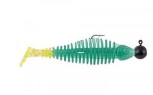 Matzuo Gaikotsu Pre-Rigged Swimmer 3.5" 3pk, Green/Chart - GK3.5GRNCHRT3PK