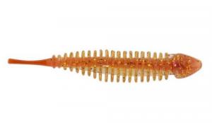 Matzuo Gaikotsu Ribbed Smelt Beaver Tail 4" 8pk Orange/Gold Flake - MTZGKBT4.0FTGLD