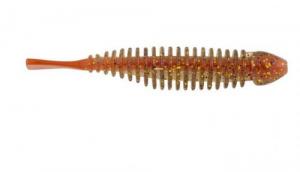 Matzuo Gaikotsu Ribbed Smelt Beaver Tail 4" 8pk Brown/ Gold Flake - MTZGKBT4.0FTWRM