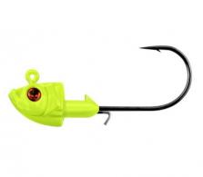 Vudu 1/8 oz Jig Head 3/pk - Vudu Eye Chartreuse - E-VJH-18-C