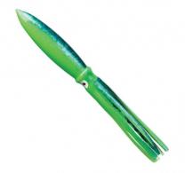 Fathom Bulb Squid Trolling Skirt, 9", Fluorescent Green with Foil - ST30-209